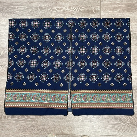 Melrose And Market Navy Blue Print Open Front Kimono One Size - Picture 8 of 16